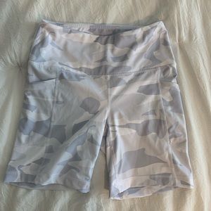 Camo biker shorts